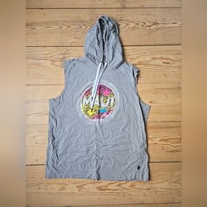 Mavi & Sons Grey Sleeveless Hoodie Graphic Men’s XL